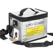 Fireproof Lipo Safe Bag Explosionproof Battery Charging Case Protective Pouch for RC Lithium Battery Charging and Storage Silver 8.5 x 6.5 x 5.7 inches