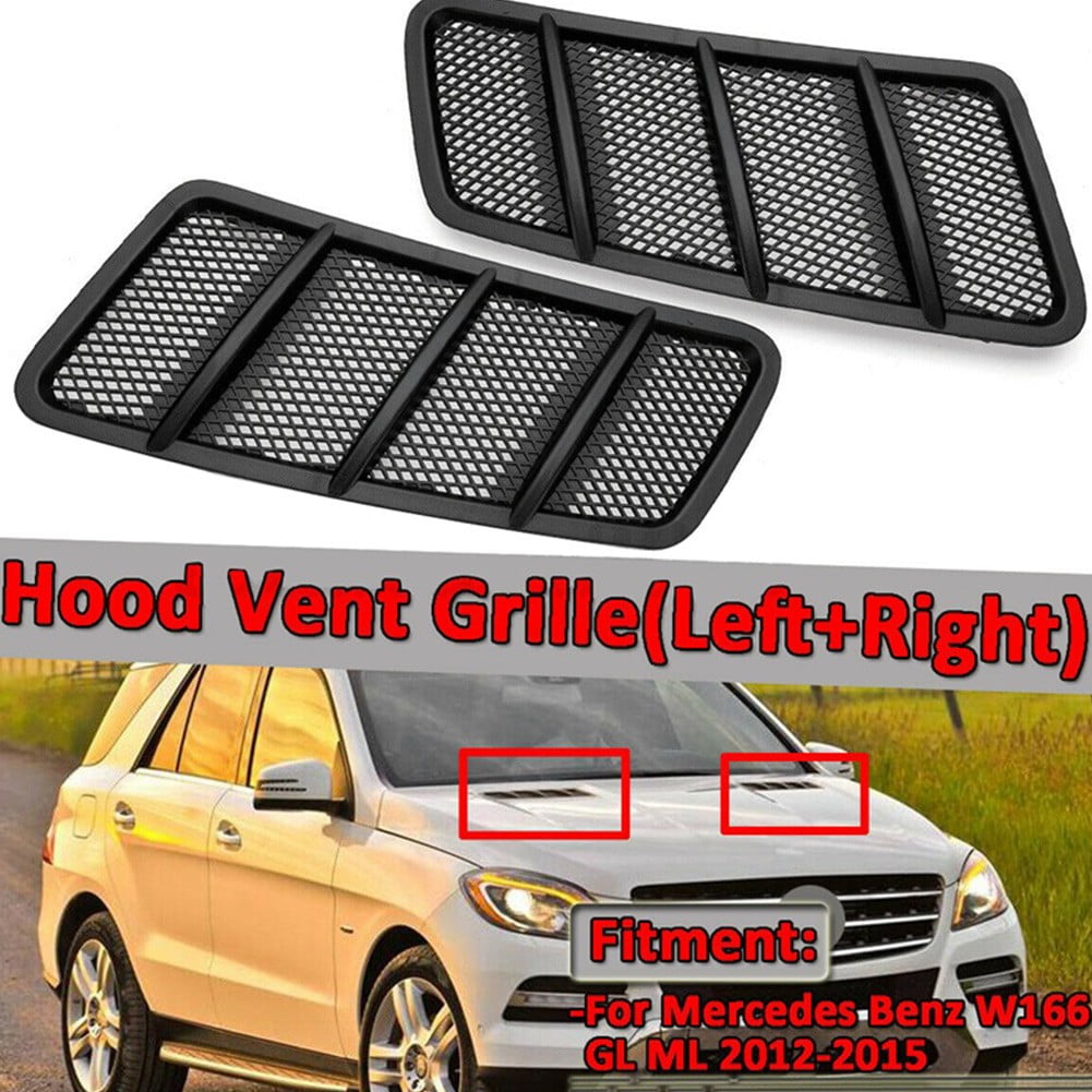2PCS Side Hood Air Vent Grille Cover for Mercedes for Benz W166 Ml Gl Class