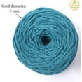 thumbnail image 4 of Colored 5mm Macrame Cord 230 Feet X 1.1 Lbs, Natural Macrame Supplies, Large Macrame Rope for Wall Hanging & Crafts, Cotton Rope of Macrame Kit, Macrame String, Teal, 4 of 5
