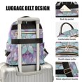 thumbnail image 4 of JIALIOU Mini Backpack Purse for Women Quilted Casual Daypack Small Travel Shoulder Bag, Violet Floral Stained Glass, 4 of 7