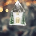 thumbnail image 4 of AUTUMN Light up Christmas Hairy Village Houses, Christmas Ski Lodge Snow Winter Scene, Xmas Signs Farmhouse, Christmas Tree, House, Rustic, Tabletop Holiday Decor (Green), 4 of 6