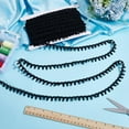 thumbnail image 4 of 25 Yard(22.86m) Elastic Button Loop Trim Button Loop Black Braid Trim with Elastic Buttons Loops Buttons Braid Cord Buttonhole Lace Trims for Costume Crafts Sewing Wedding Bridal Dress Decor, 4 of 8