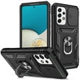 thumbnail image 3 of For Apple iPhone 16 (6.1") Built in Sliding Camera Lens Protection & Finger Ring Stand Holder Hybrid PC Shockproof Phone Case Cover by Xpression - Blue, 3 of 8