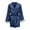 Blue, variant on Women's Satin Short Robes for Bridesmaid Bride Wedding Party Bathrobe Soft Loungewear for Ladies Pure Color Womens Robes Long