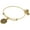 Goldtone, variant on Initial C Charm Bangle, Silvertone