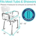 Vive Swivel Shower Chair for Seniors, Elderly, Disabled Narrow