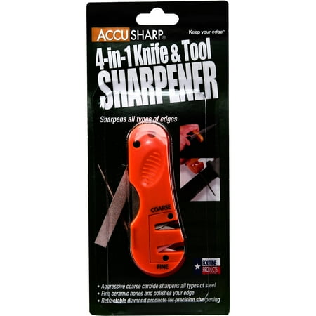 AccuSharp Blaze Orange 4-in-1 Knife and Tool Sharpener