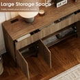 thumbnail image 5 of 63" Modern Wood 3-Drawer Dresser with Reeded Design, Minimalist Dresser Organizer Storage With Charging Station for Bedroom,Living room, Entryway, 5 of 9