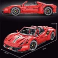 thumbnail image 3 of Blocks IN STOCK T5005 3608pcs High Tech Yellow 488 Pista Sports Super Racing Car 1 8 Model With Motor Building Blocks Bricks Toys Gift 240120, 3 of 7