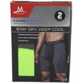 thumbnail image 1 of Mission Men's Black / High Vis. Green VaporActive Boxer Brief - S, 1 of 1