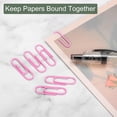 thumbnail image 4 of HUGFEGWE 200 Pcs Paper Clips, Office Clips Smooth Surface with Box | Keep Desk Neat, Great for Office, Art, Home, Daily Use (Pink, 1.1-Inch) UA824-20095, 4 of 5