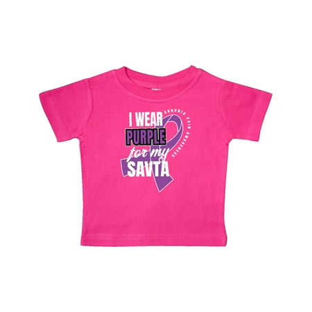 

Inktastic Chronic Pain I Wear Purple For My Savta Gift Baby Boy or Baby Girl T-Shirt