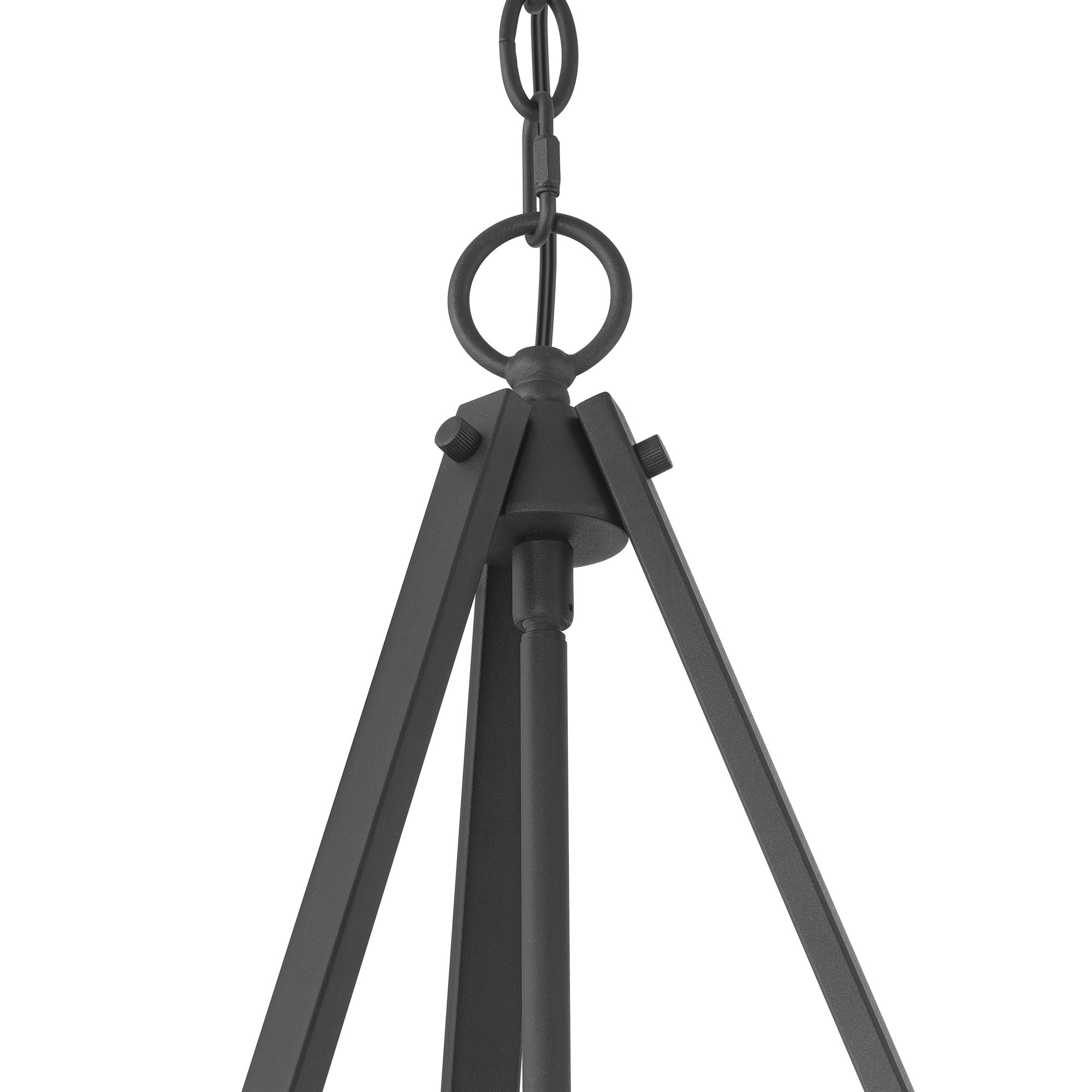 Franklin Iron Works Dana 19 1/2" Farmhouse Rustic Pendant Chandelier Ceiling Light Fixture Dining Room Over Table 4-Light Black Wood Finish
