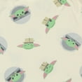 thumbnail image 3 of Star Wars Toddler Girls' The Mandalorian Baby Yoda Creme Short Sleeve Dress, 3 of 5