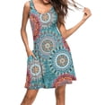 thumbnail image 2 of OutfitShow Women Summer Casual V-Neck Tank Dress Beach Cover Up with Side Pockets, 2 of 5