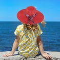 thumbnail image 5 of Hats Womens Wide Brim Big Floppy Foldable Roll Up Cap Beach Sun 50+ Hat, 5 of 5