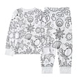thumbnail image 6 of Yuncity Girls Pajamas Set Fall Crew Neck Long Sleeve Top Pajama Pants For Kids Cozy Loungewear Soft Nightwear Cozy Comfortable Jammies Size 2-3 Years, 6 of 9