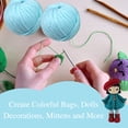 thumbnail image 4 of Acrylic Yarn Skeins, Soft Yarn Starter Kit for Knitting Crocheting Craft Projects 100% Acrylic Light Blue Bright Color for Kids Adults DIY Supplies Home Holiday Summer Activities 1 Piece, 4 of 7