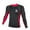 Black/Red, variant on IST DS-46 Unisex Long Sleeve Spandex Rash Guard (Black/ Yellow / Large)