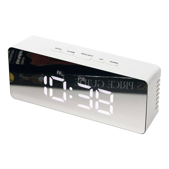 Xingzhi Digital LED Alarm Clock 12H 24H Alarm Snooze Function Mirror Clock Indoor Thermometer Electronic Clocks USB