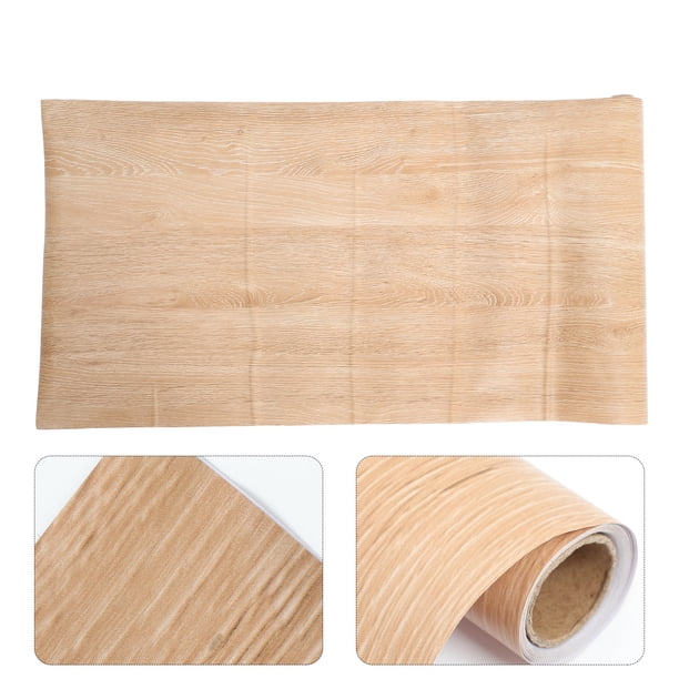 CRILSTYLEO Vinilo Autoadhesivo Para Renovación De Muebles En Color Khaki Con Textura De Madera Rústica Y Fácil Remoción