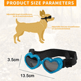 thumbnail image 2 of Gafas para perros Gafas de sol para perros pequeños, protección UV Gafas de sol para perros en forma de corazón con correas ajustables Adepaton CPB-DE-LYY1878-2, 2 of 5