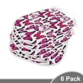 thumbnail image 2 of Butterfly Dining Chair Pad, Vibrant Watercolor Animals Patterns Warm Climate Creatures Spring Season, Water Resistant Pillow with Straps for Seats, 6 Pieces Set, Pink Magenta Black, by Ambesonne, 2 of 5