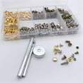 thumbnail image 1 of CHICHUMID 300 Sets Decorative Leathercraft Studs Iron Assorted Color for Unisex, 1 of 7