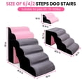 thumbnail image 5 of 6 Tiers Dog Stairs for High Bed, 30 Inch Height 6 Steps Soft Foam Spliced Dog Steps for Bed, Non-Slip Sturdy Pet Stairs, Ramp for Small, Older Pets, 5 of 8