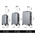 thumbnail image 3 of Juego de 3 Maletas de Viaje Rigidas Rumbo Gris 20 24 28 Pulgadas con 6 Bolsas de Viaje, 3 of 9