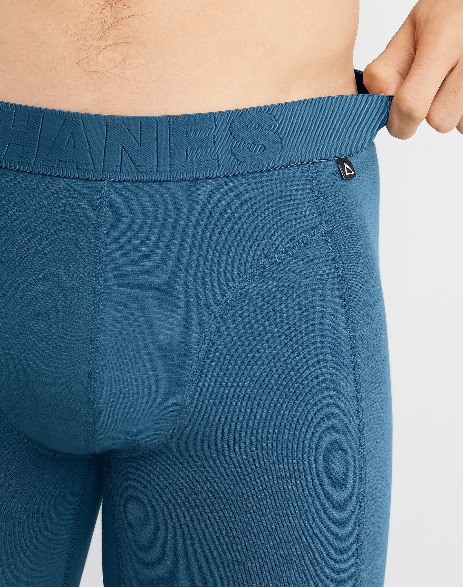 Hanes Explorer Men's Boxer Brief Underwear, Red/Blue, 2-Pack Blue/Red L