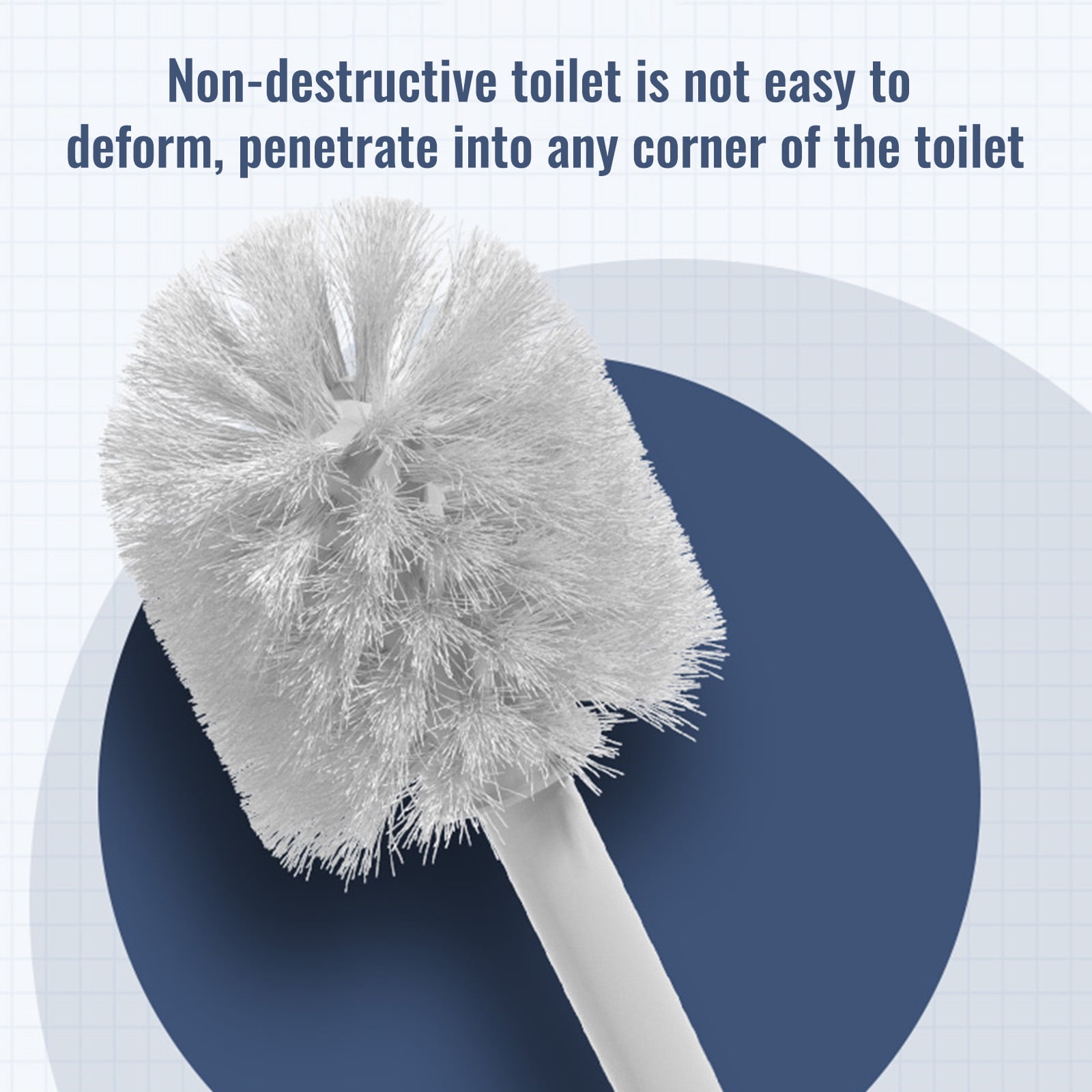 Toilet Plunger and Bowl Brush Combo with Leak-proof Base Heavy Duty Toilet Plunger & Brush Set for Bathroom Cleaning