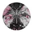 thumbnail image 4 of BCIIG Butterfly Skulls Pink Accents Round Table Cover Stain Resistant Washable Indoor Outdoor Tablecloth Kitchen Dining Wedding Parties Full Width Single-Sided Printing 100% Polyester Fiber 38-42, 4 of 8