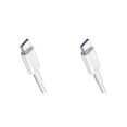 thumbnail image 1 of Matsuzay Cable USB C de súper rápido 5A para P30 P20 Lite para Mi 9 8 carga rápida 3,0 tipo C carga para S10 9 blanco 0.25 m 2piezas, 1 of 6
