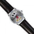 thumbnail image 2 of Disney Women's MK1003 Mickey Mouse Black Leather Strap Watch, 2 of 5