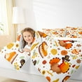 thumbnail image 4 of Manfei Orange Turkey Child Queen Comforter Set, Autumn Harvest Bedding Sets, Happy Thanksgiving Day Bedding Comforter Set, Microfiber Bedroom Decor, 3-Piece, 4 of 8