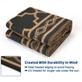 thumbnail image 4 of HIWEAVER 8' x 10' Black/Brown Outdoor Rug PP Plastic Straw Woven Waterproof Patio Rug with Border Portable Outside Carpet for Balcony Deck Picnic Garden Decor, 4 of 8