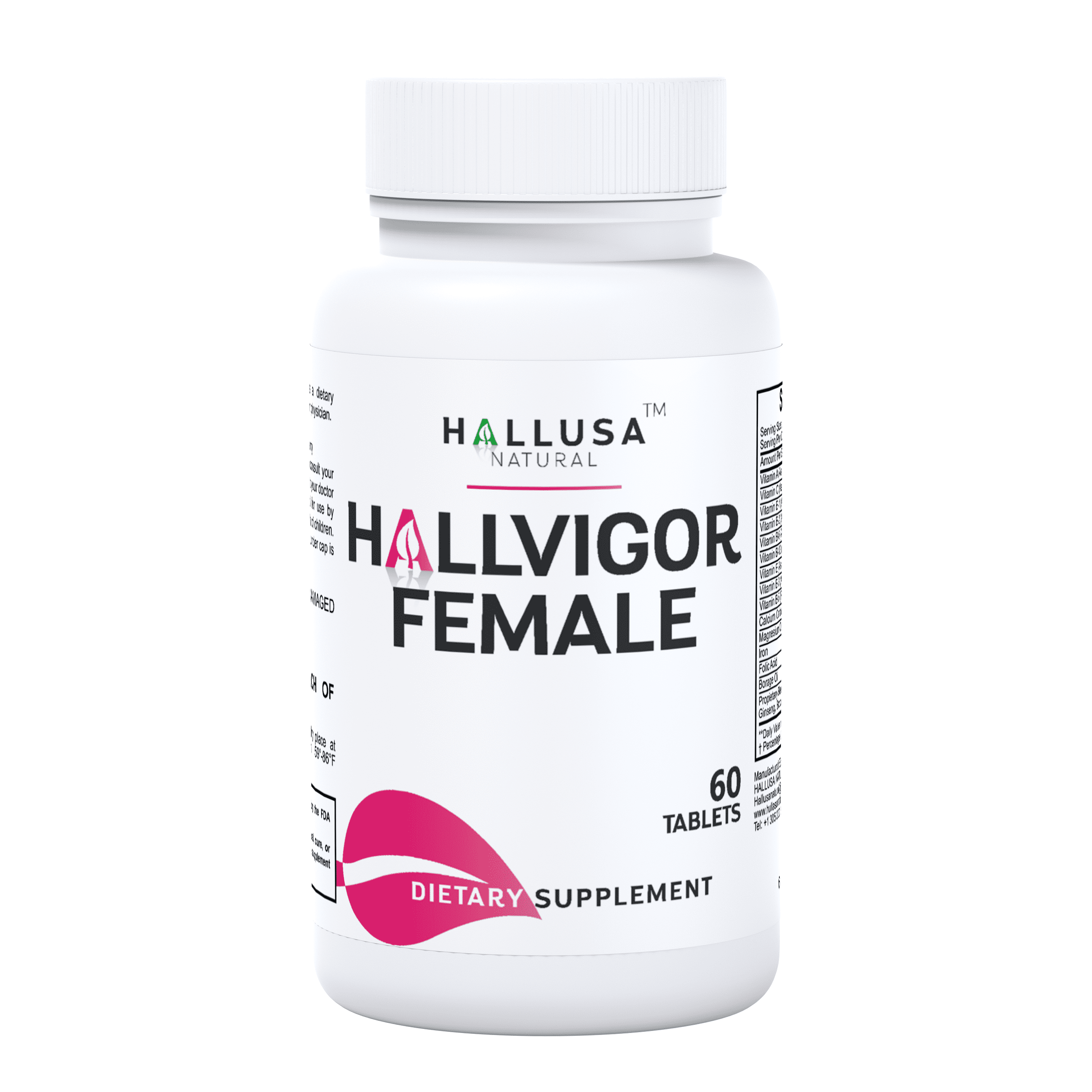 HALLVIGOR Female - Increases Desire in WOMEN - Orgasms - Estrogens - 60 Cap