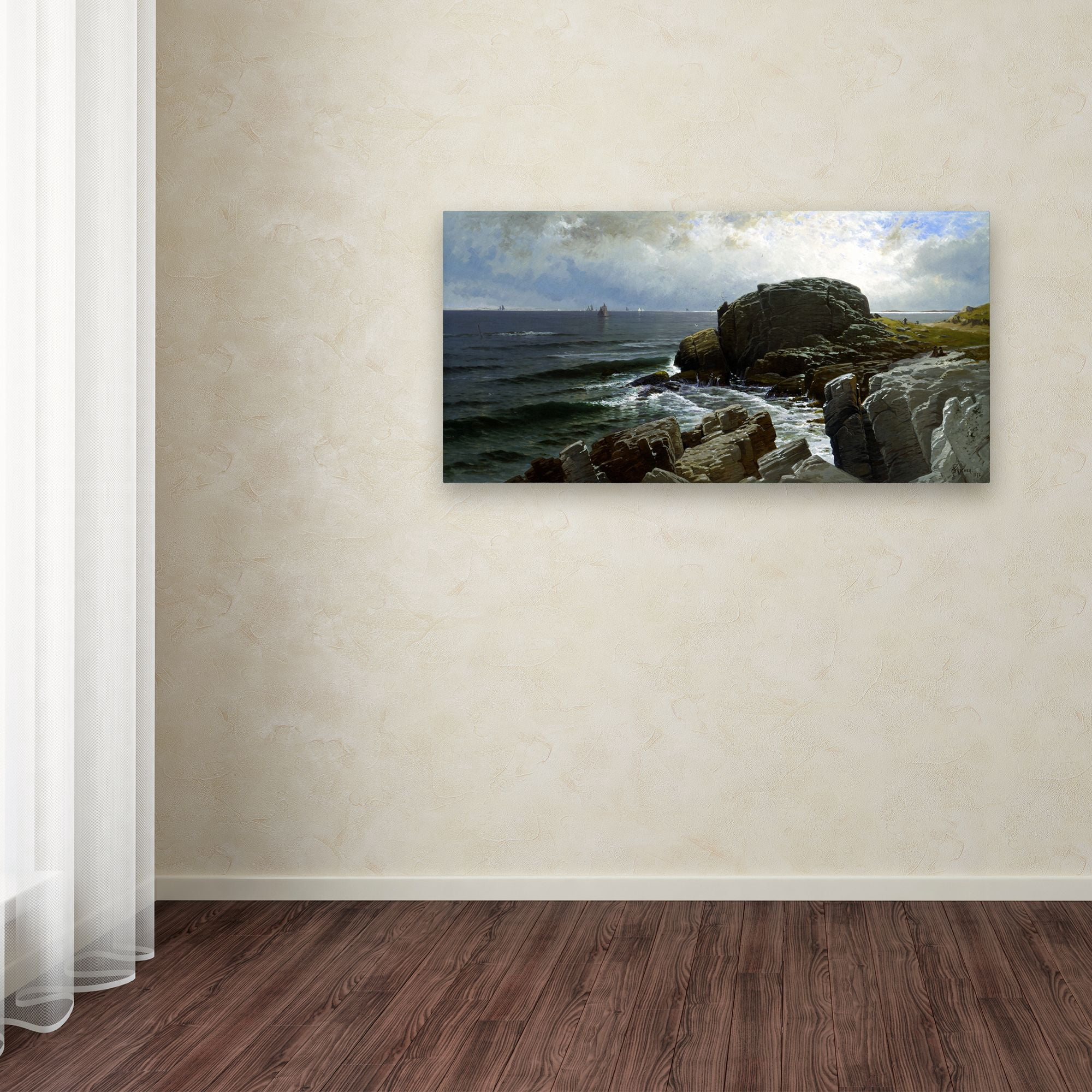 Trademark Fine Art 'Castle Rock Marblehead' Canvas Art by Bricher
