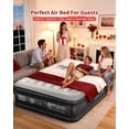 thumbnail image 3 of OhGeni 20" Queen Air Mattress (1-Pack) with Built in Pump, Inflatable Blow Up Bed, Upgraded Air Column Support for Enhanced Stability, Raised Height for Easy Entry & Exit, 650 lbs Capacity, 3 of 5