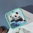 thumbnail image 4 of ZFLMY Panda Bear Bamboo Jewelry Box Travel Case for Necklaces and Rings Green, 4 of 5