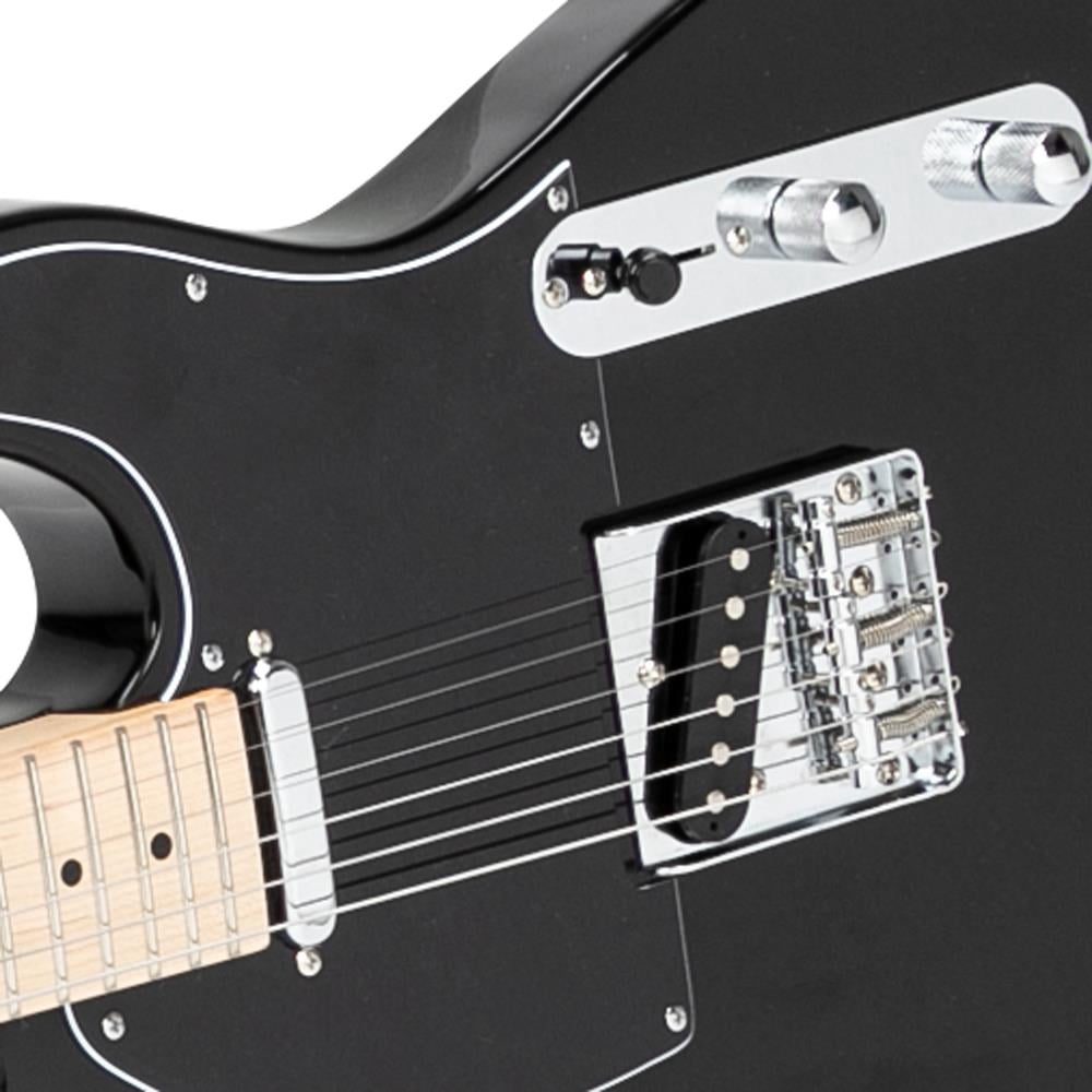 GoDecor Maple Fingerboard Electric Guitar with Guitar Bag for Beginners, Black