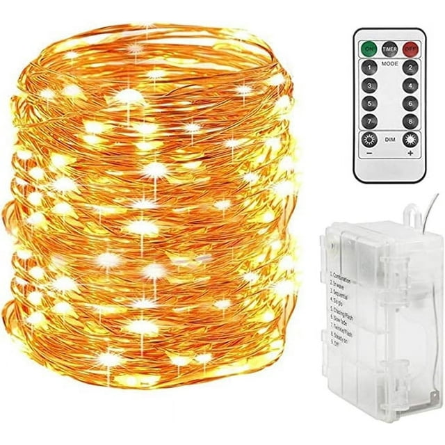 Luces Navideñas Twinkle Star 300 LED 99 Pies Alambre de Cobre Halloween Control Remoto