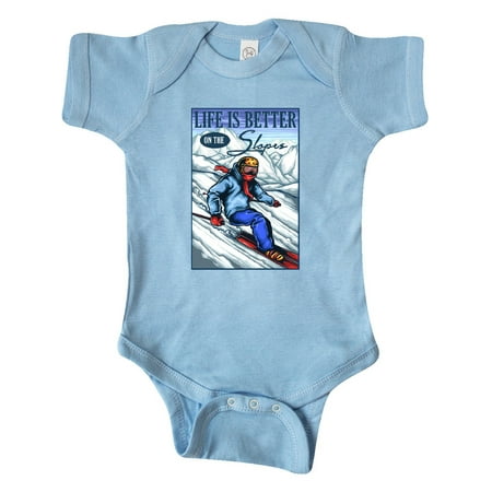 

Inktastic Life is Better in The Slopes Gift Baby Boy or Baby Girl Bodysuit