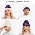 thumbnail image 5 of BZSMCE Winter Beanie Hats Casual Warm Cozy CapDreamy Purple Petals Pattern, 5 of 7
