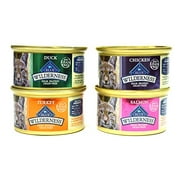 Blue Buffalo Wilderness Grain-Free Variety Pack Cat Food - 4 Flavors (Salmon, Duck, Turkey, and Chicken) - 12 (3 Ounce) Cans - 3 of Each Flavor