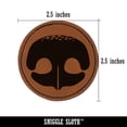 thumbnail image 2 of Cute Puppy Dog Nose Print 2.5" Faux Leather Round Engraved Iron-On Patch - Brown, 2 of 6
