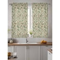 thumbnail image 2 of Christmas Tier Curtains 45 Inch Length,Sheer Curtains for Bedroom Living Room Window Xmas Botanical Berry Red Green Watercolor Rustic Kitchen Curtains Small Half Window Drapes 27.5"x45" 2 Panels, 2 of 7