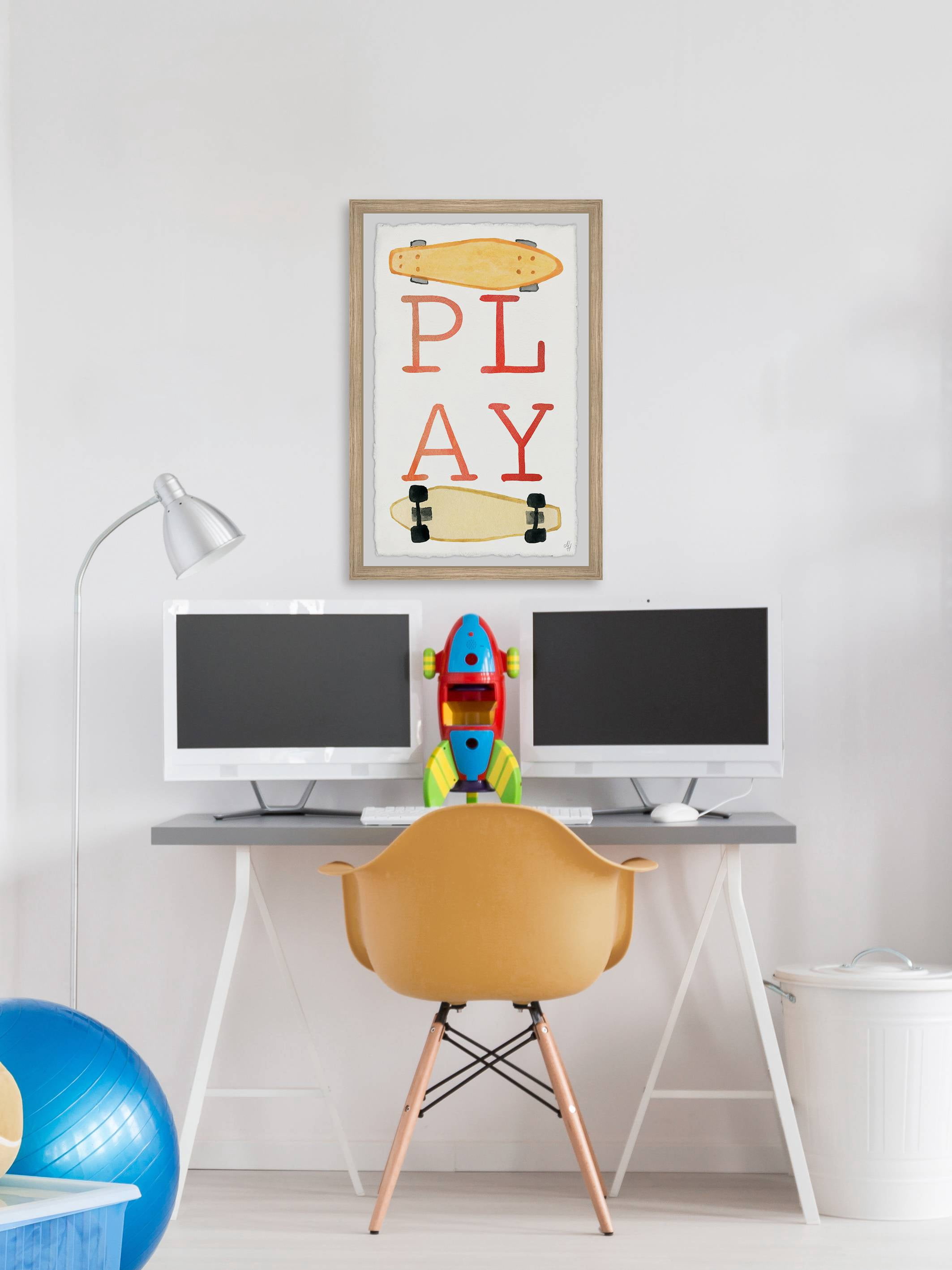 Marmont Hill Skateboard Play Framed Wall Art