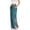 Cyan, variant on Women’s Vintage Floral Side Velcro Closure Easy Access Post Surgery Recovery Care Elastic Waist Long Pants